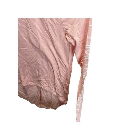 Calvin Klein Performance T Shirt Long Sleeve Pink Girls Size L 12/14 - Picture 4 of 5